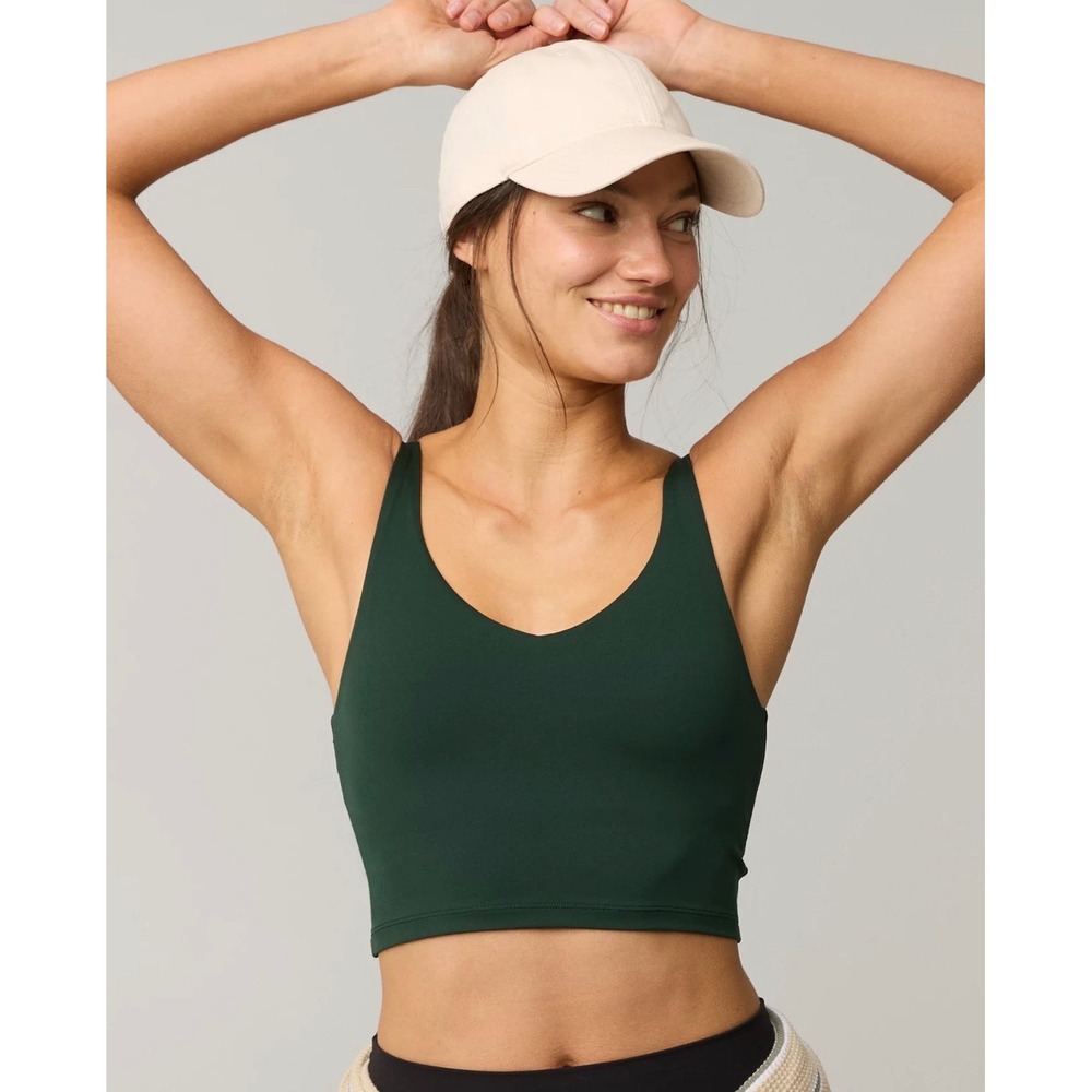 OFFLINE by Aerie Real Me Low Key Longline Sports Bra - Dark Green